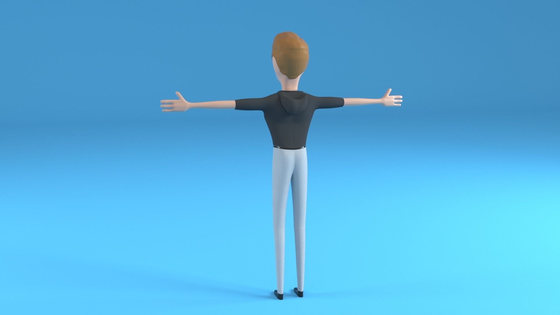 Male Character Chuck Low-poly 3D model_4