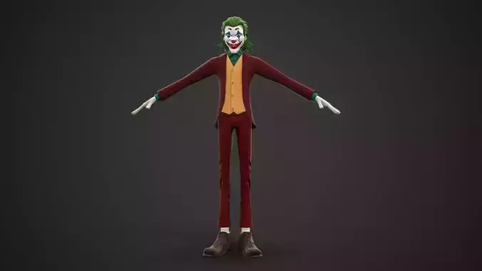Joker Joaquin Phoenix 3D model pose T