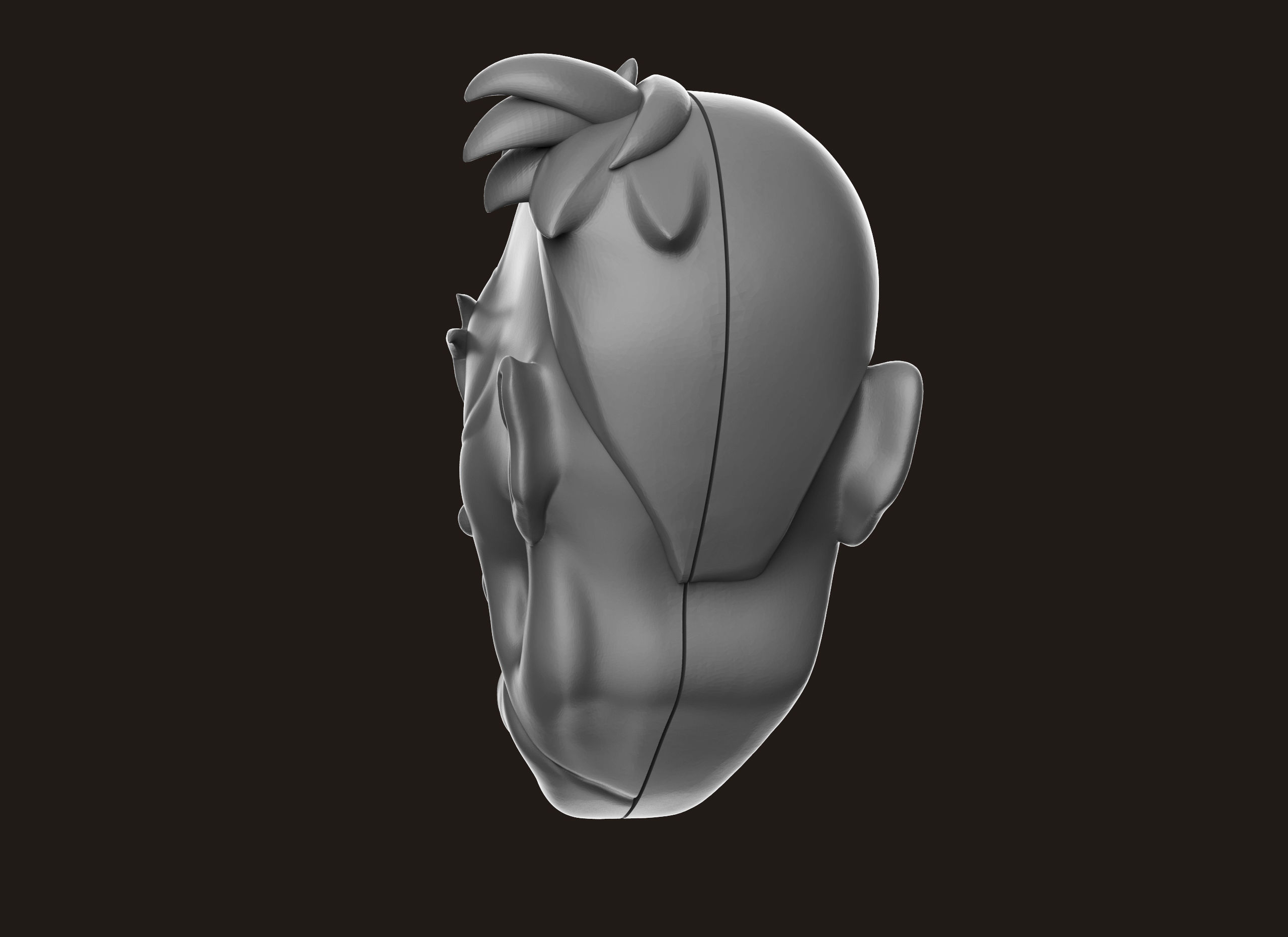 Two Face Head 3D print model_3