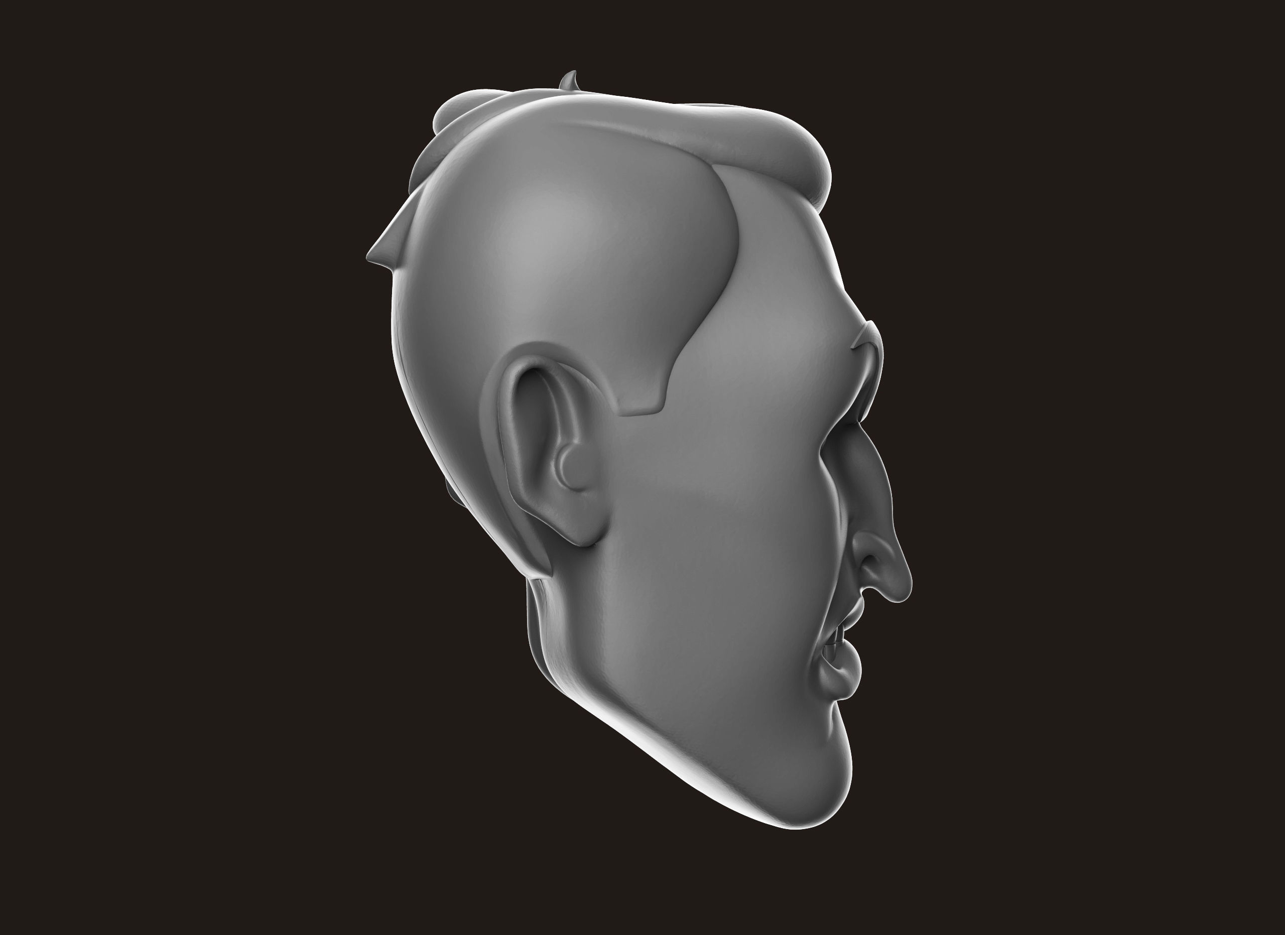 Two Face Head 3D print model_9