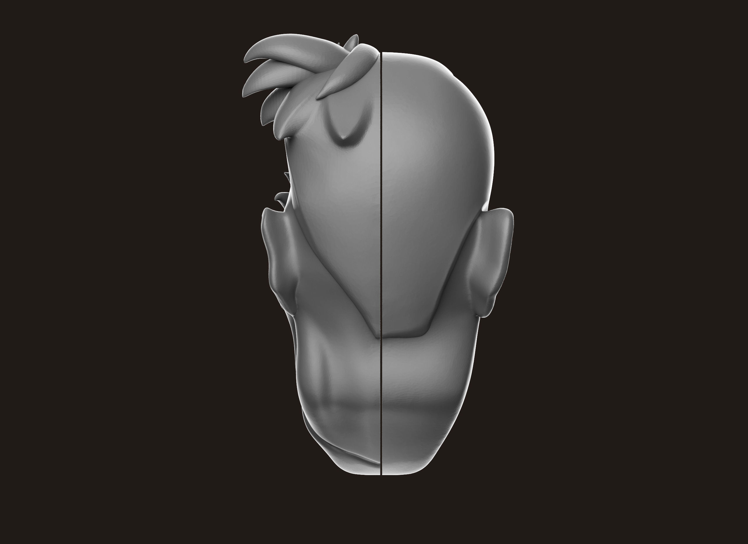 Two Face Head 3D print model_4