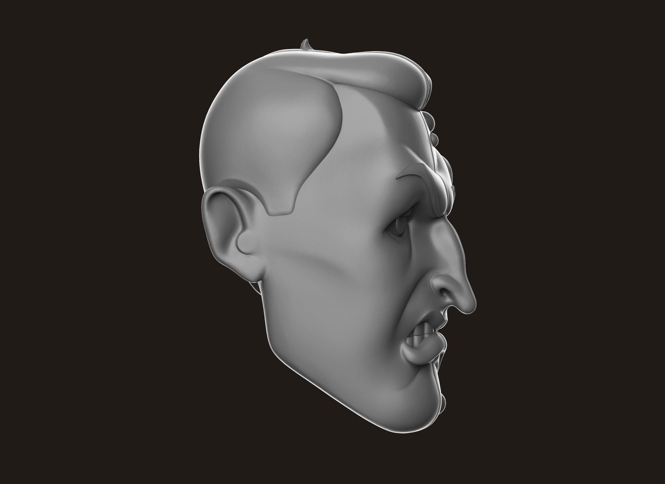 Two Face Head 3D print model_12