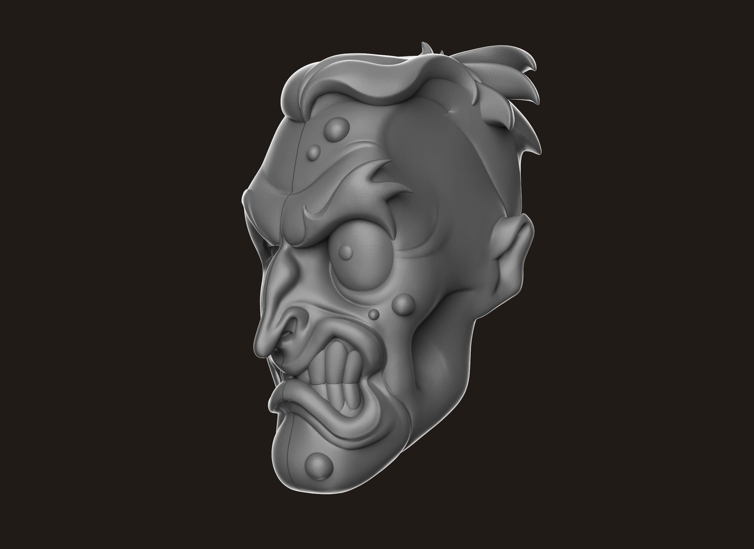 Two Face Head 3D print model_19
