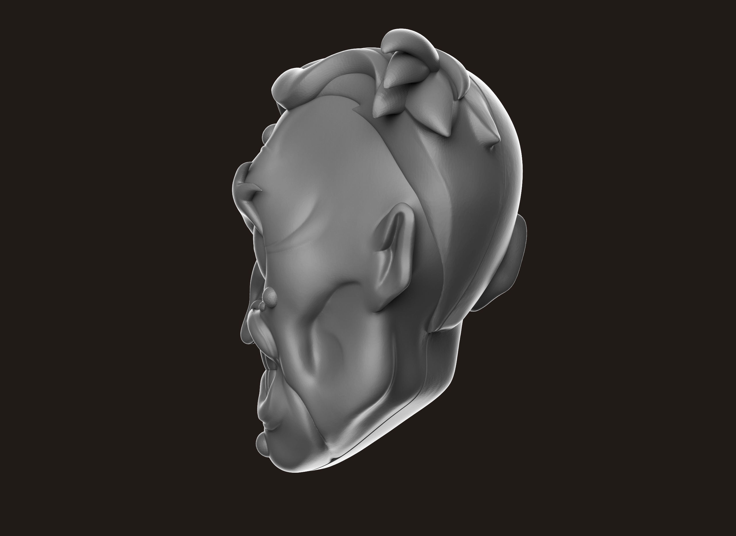 Two Face Head 3D print model_24