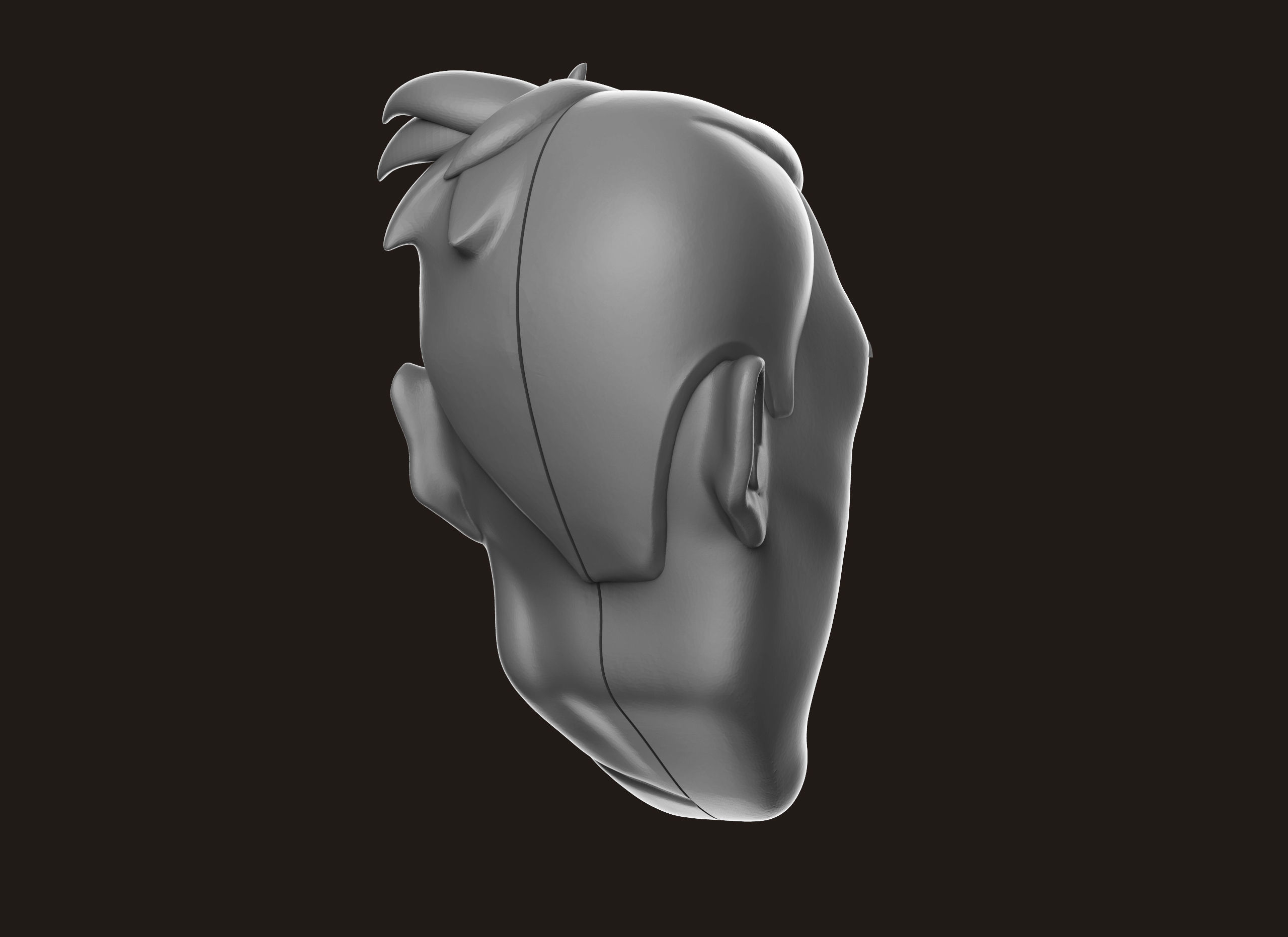 Two Face Head 3D print model_6