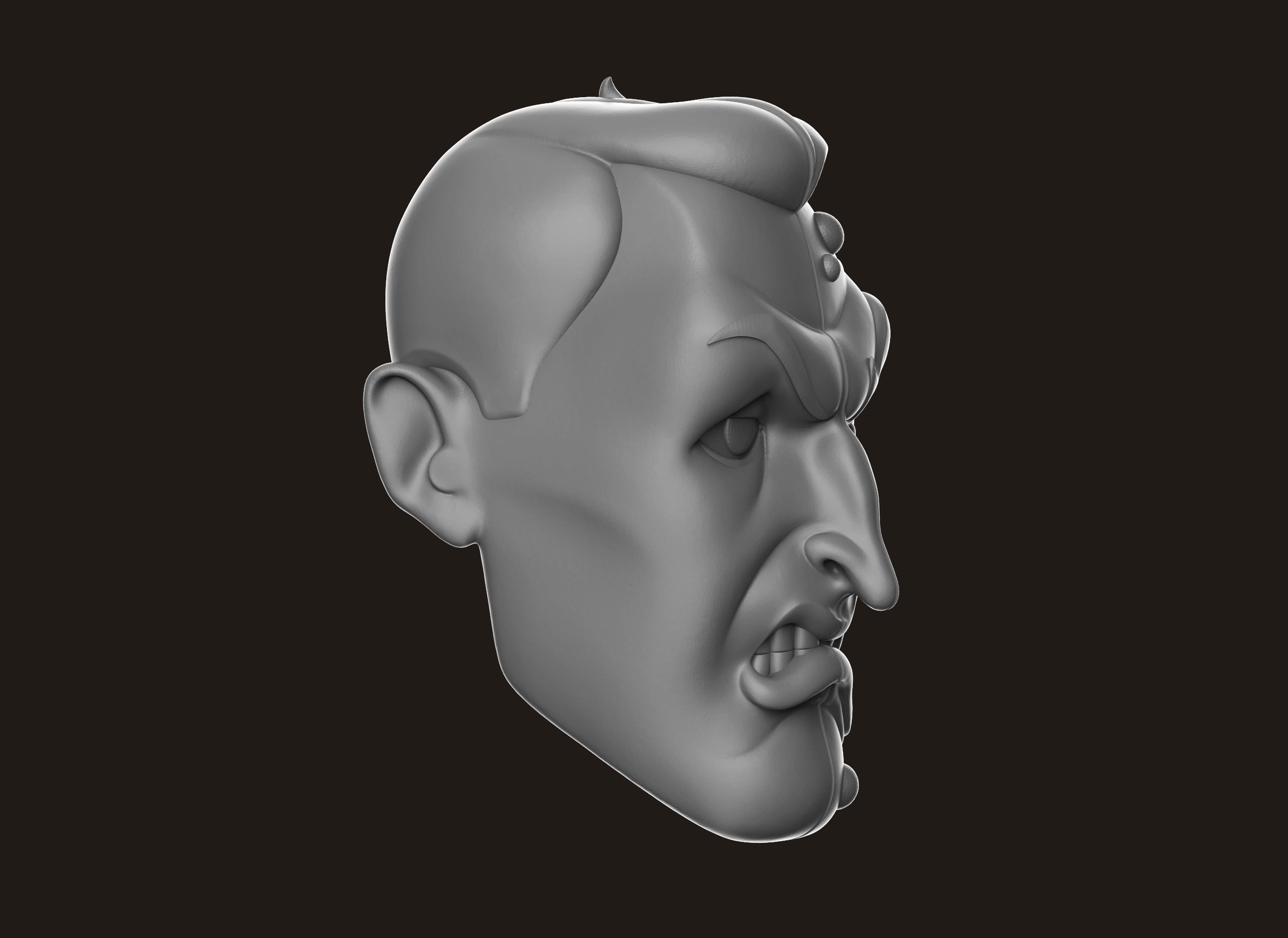 Two Face Head 3D print model_13