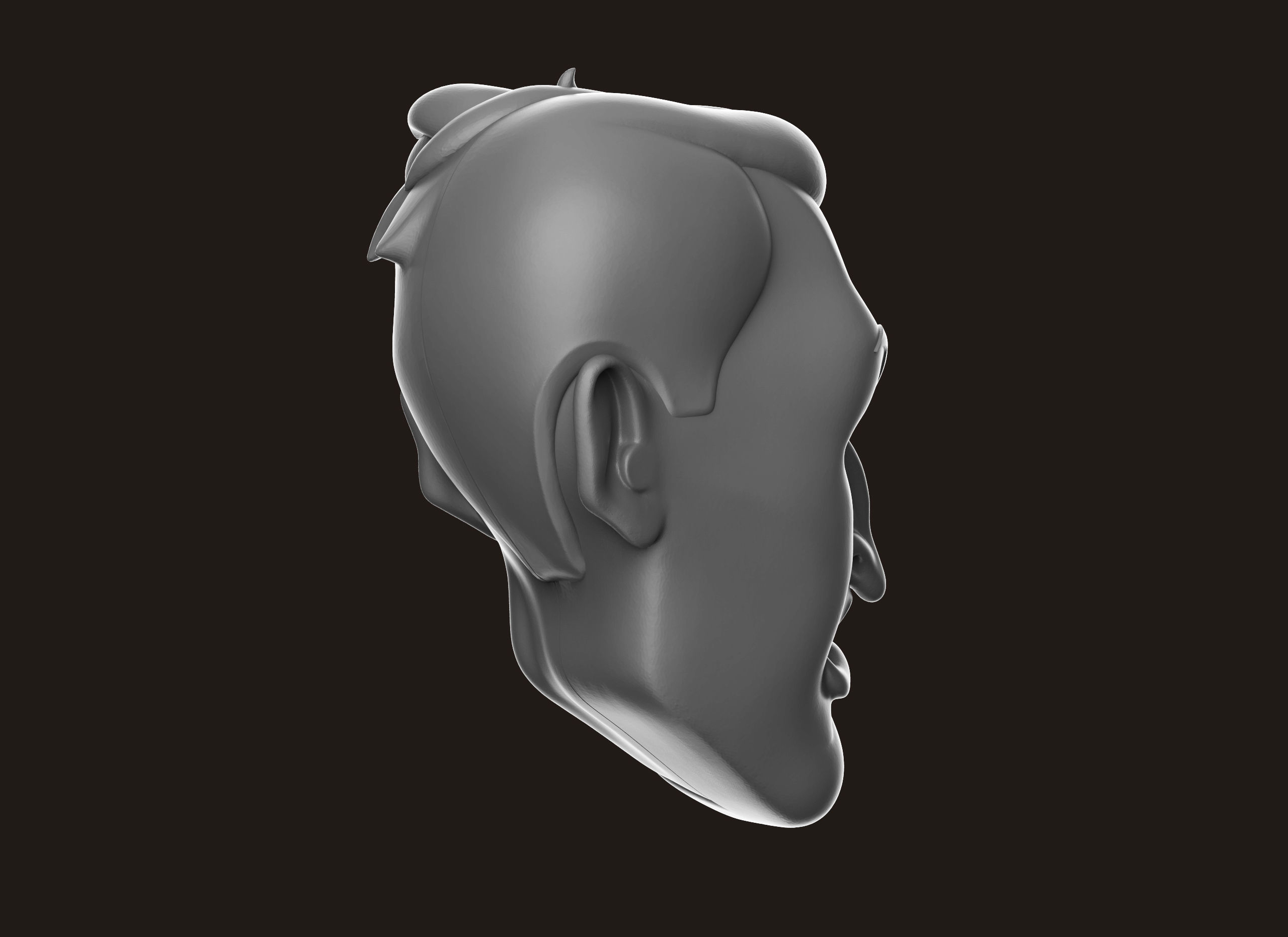 Two Face Head 3D print model_8