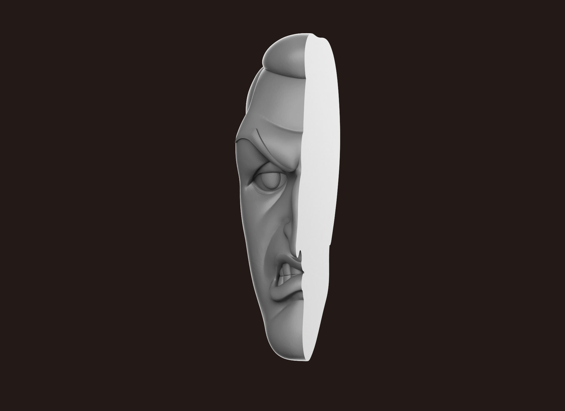 Two Face Head 3D print model_25