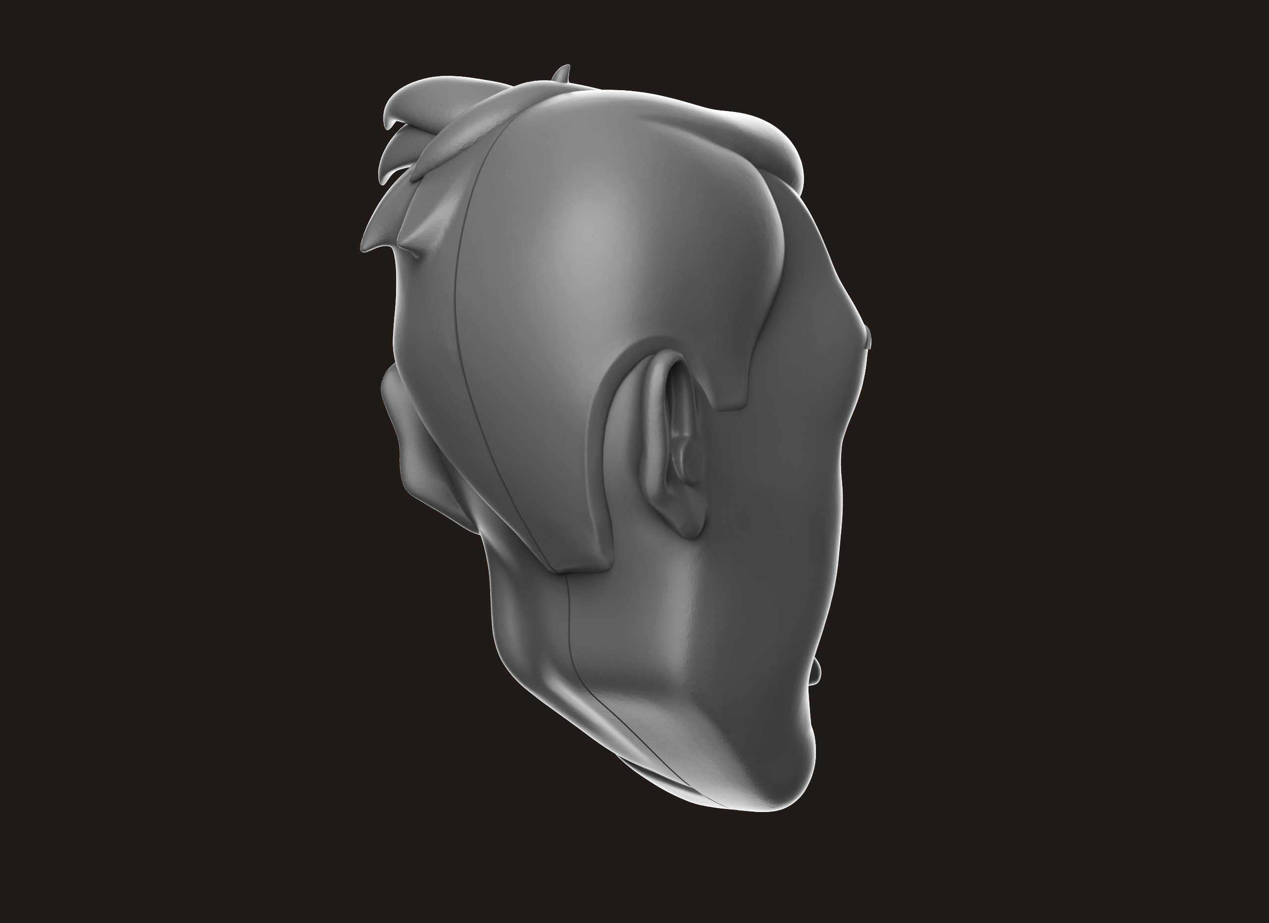 Two Face Head 3D print model_7