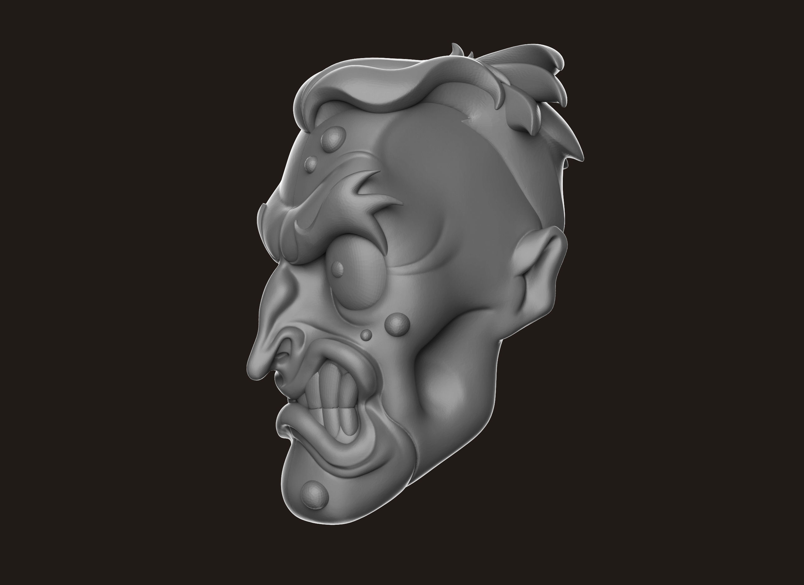 Two Face Head 3D print model_20