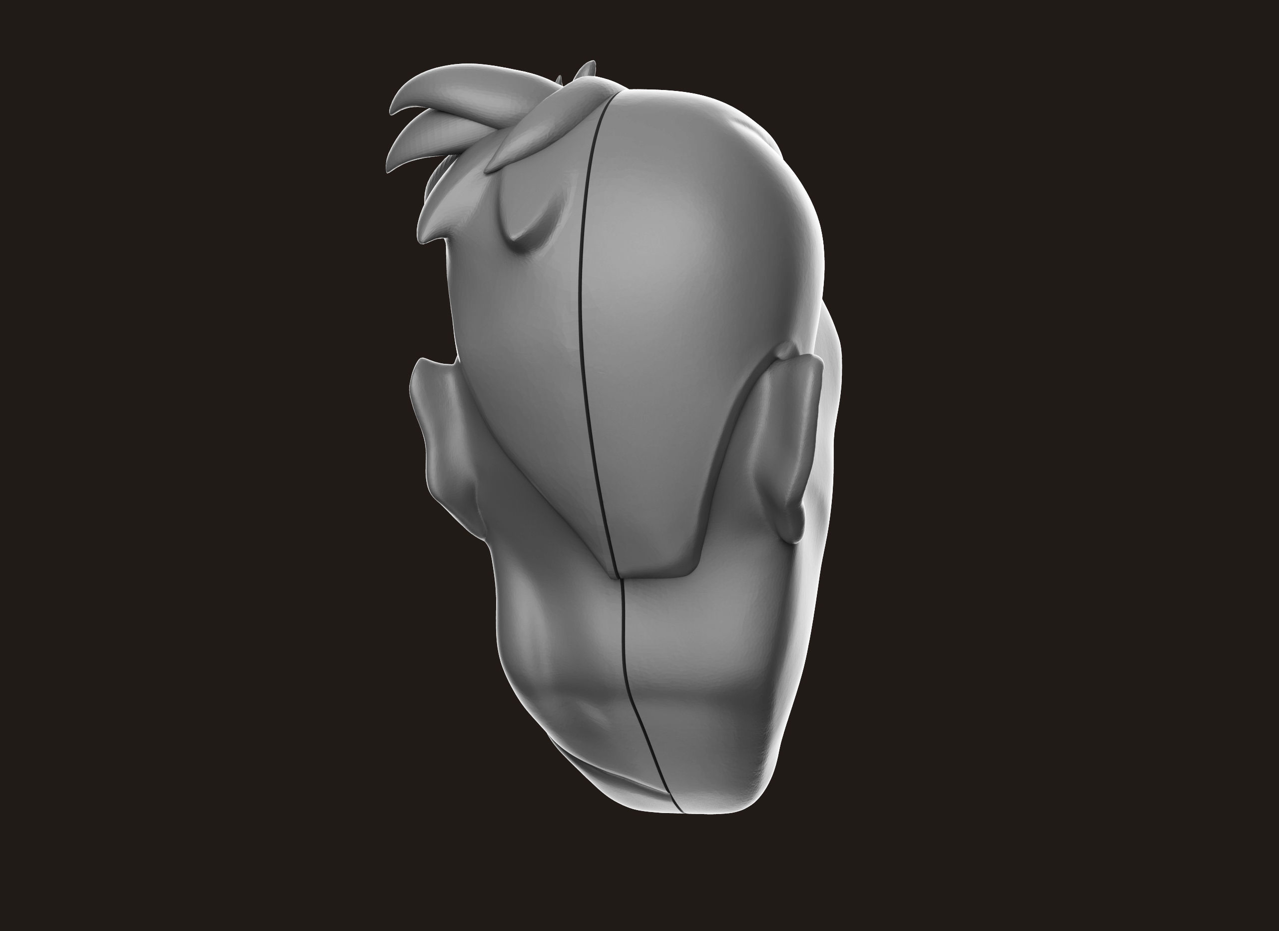 Two Face Head 3D print model_5
