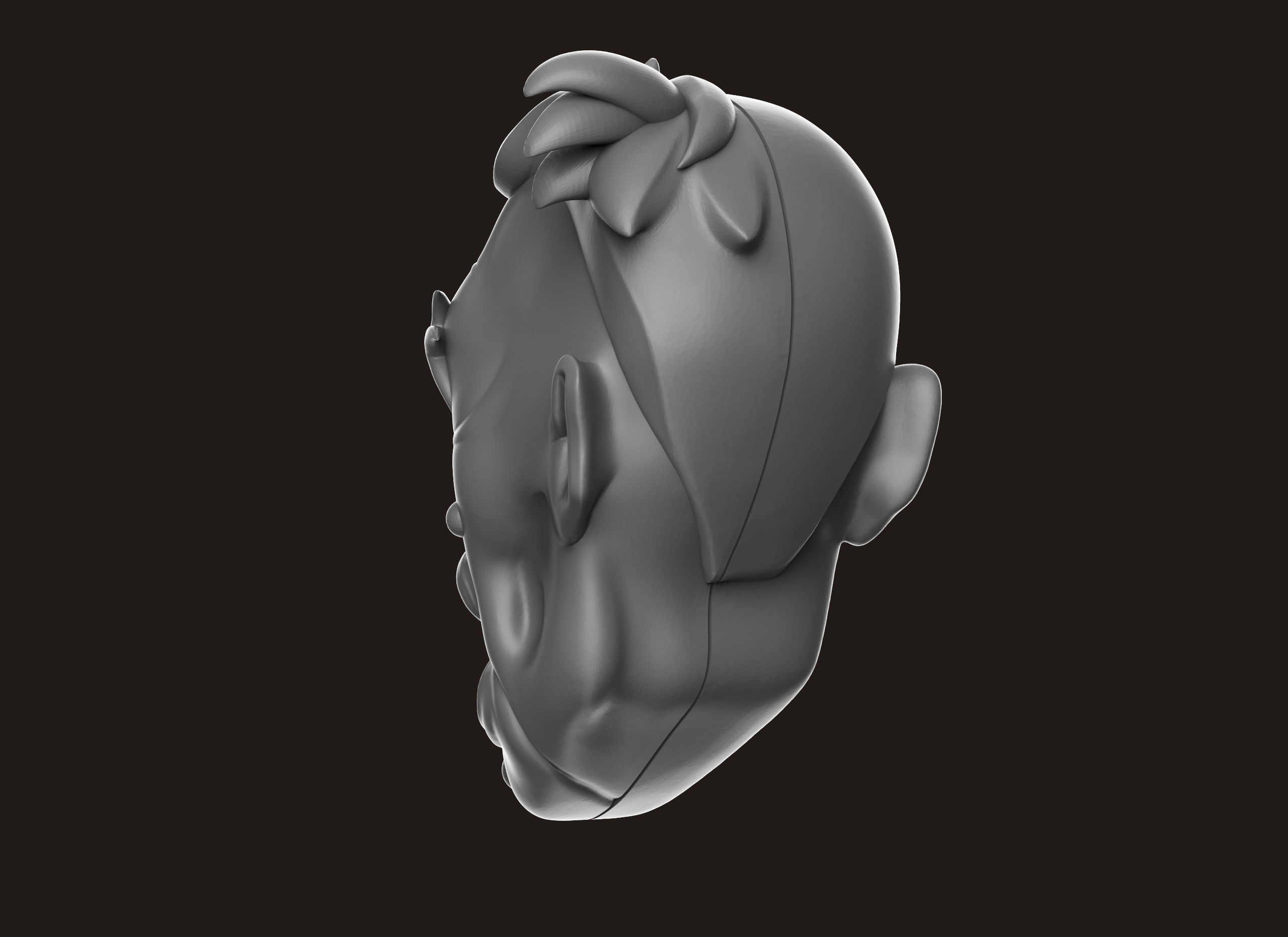Two Face Head 3D print model_2