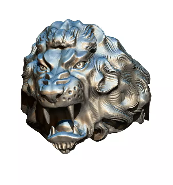 King Lion Ring 3D print model_0