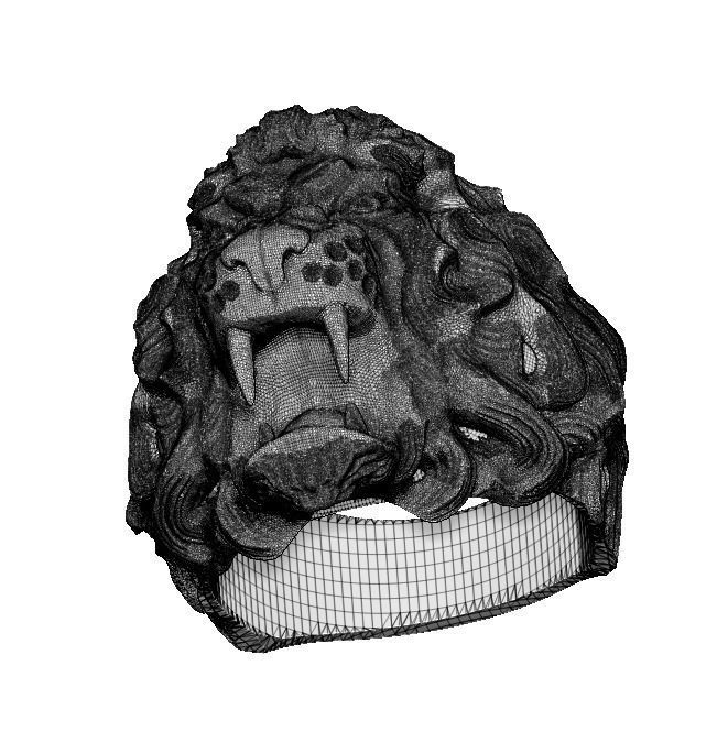 King Lion Ring 3D print model_7