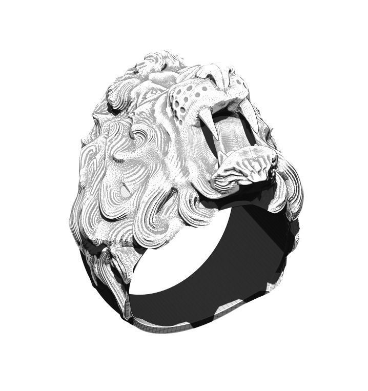 King Lion Ring 3D print model_6