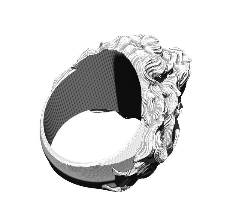 King Lion Ring 3D print model_5