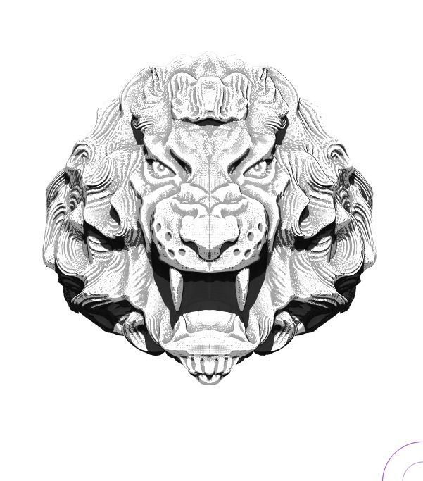 King Lion Ring 3D print model_2
