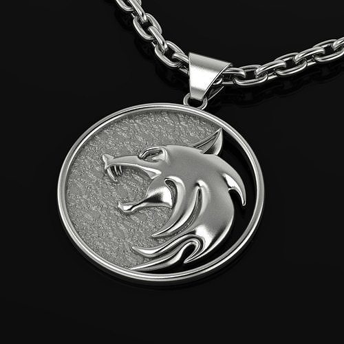 Witcher Amulet Wolf  3D print model