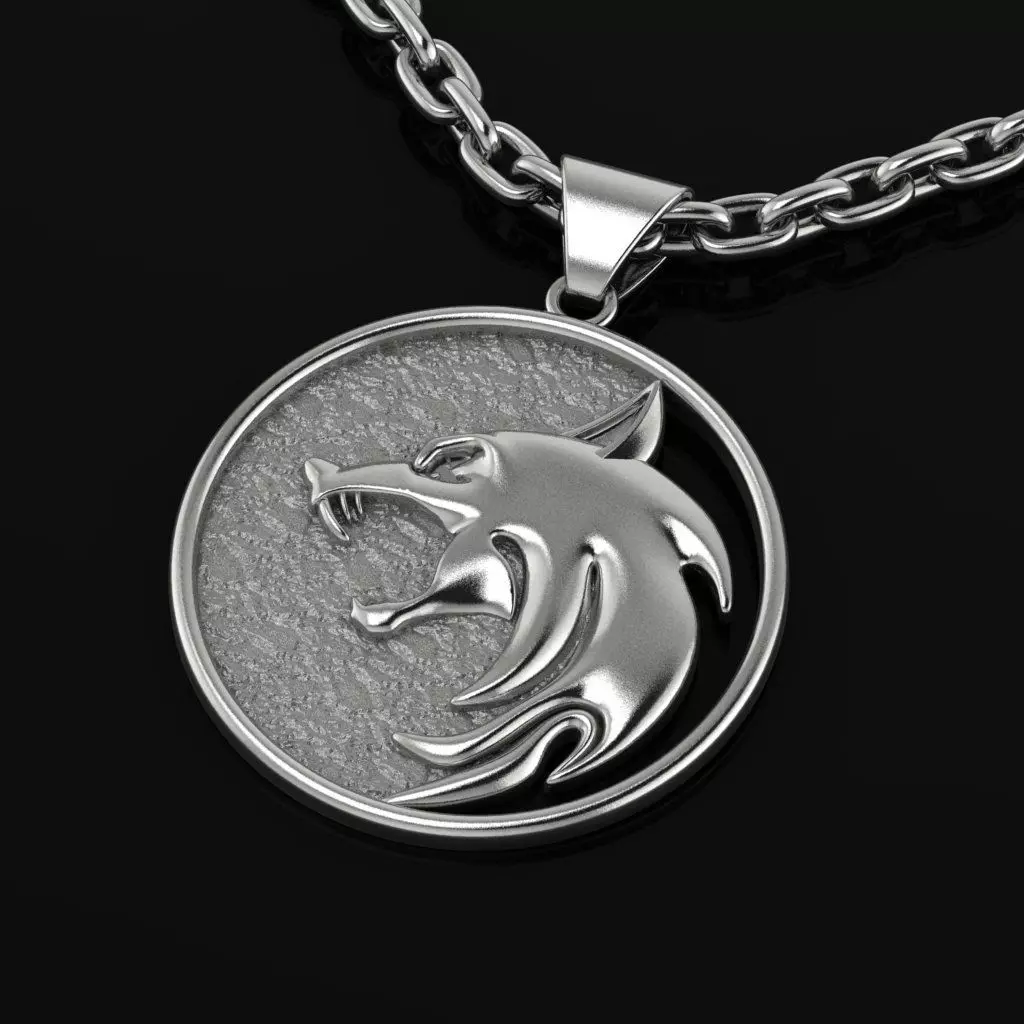 Witcher Amulet Wolf  3D print model_0