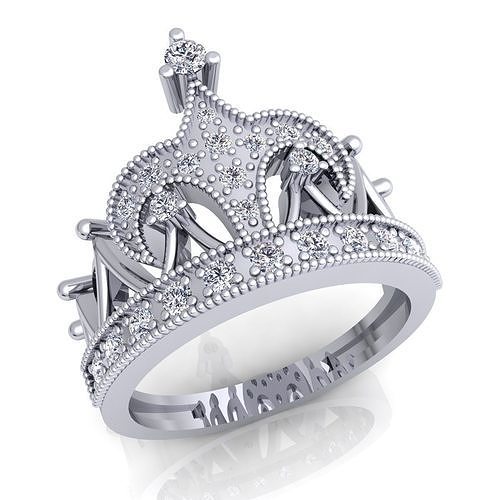 Vintage Collection Diamond Ring 31 3D print model