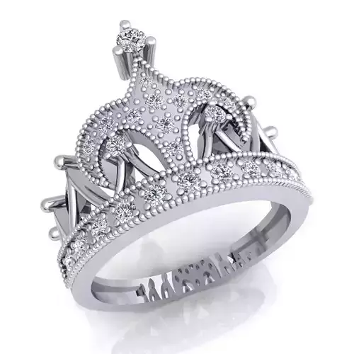 Vintage Collection Diamond Ring 31 3D print model