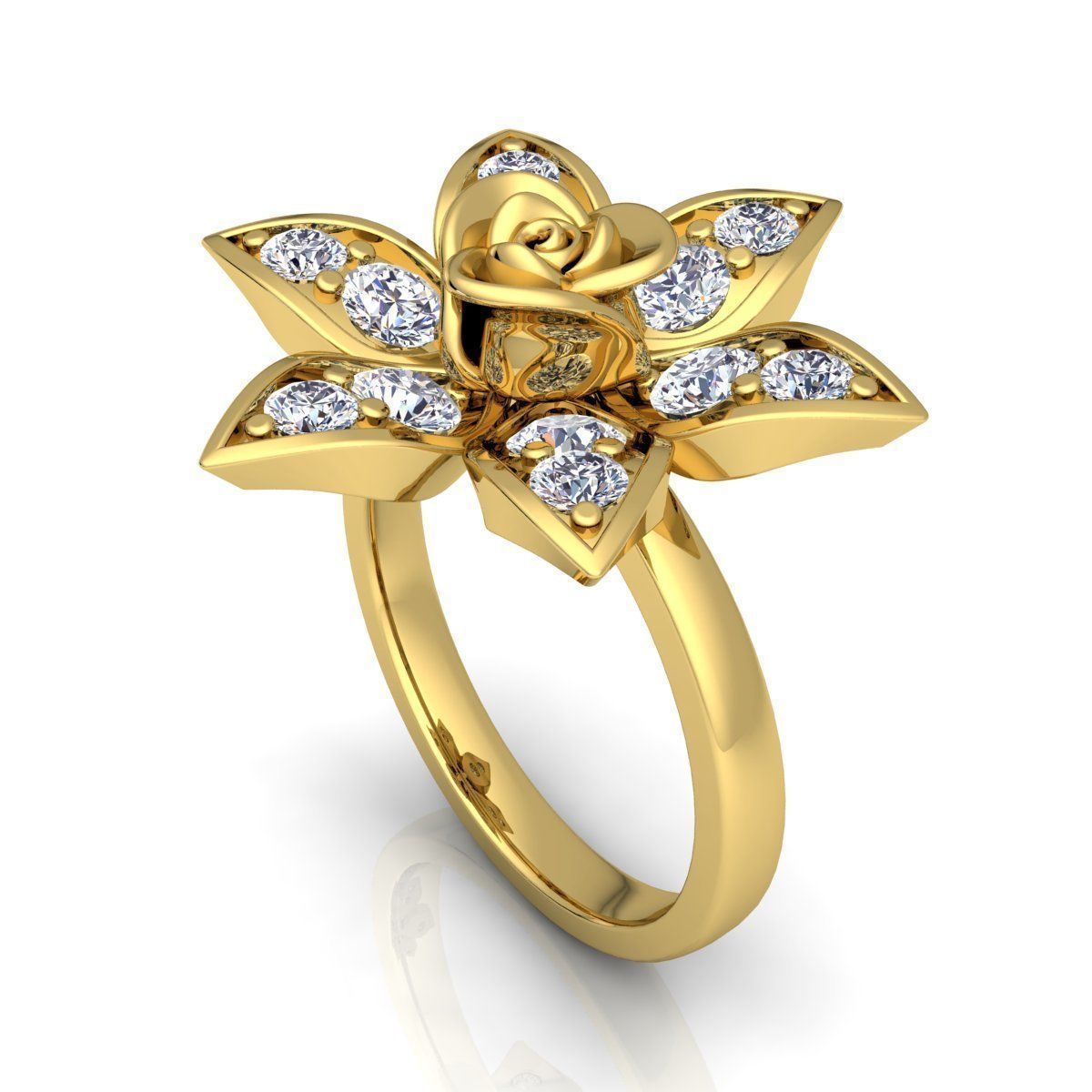 Diamond Ring 41 3D print model_9