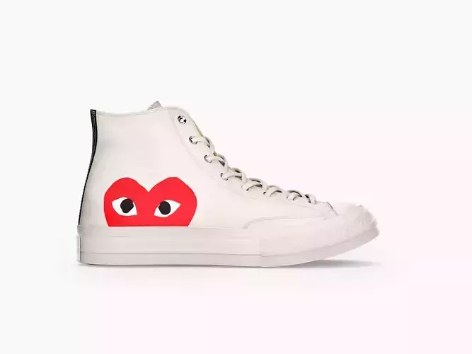 converse all stars cmg high beige Low-poly 3D model