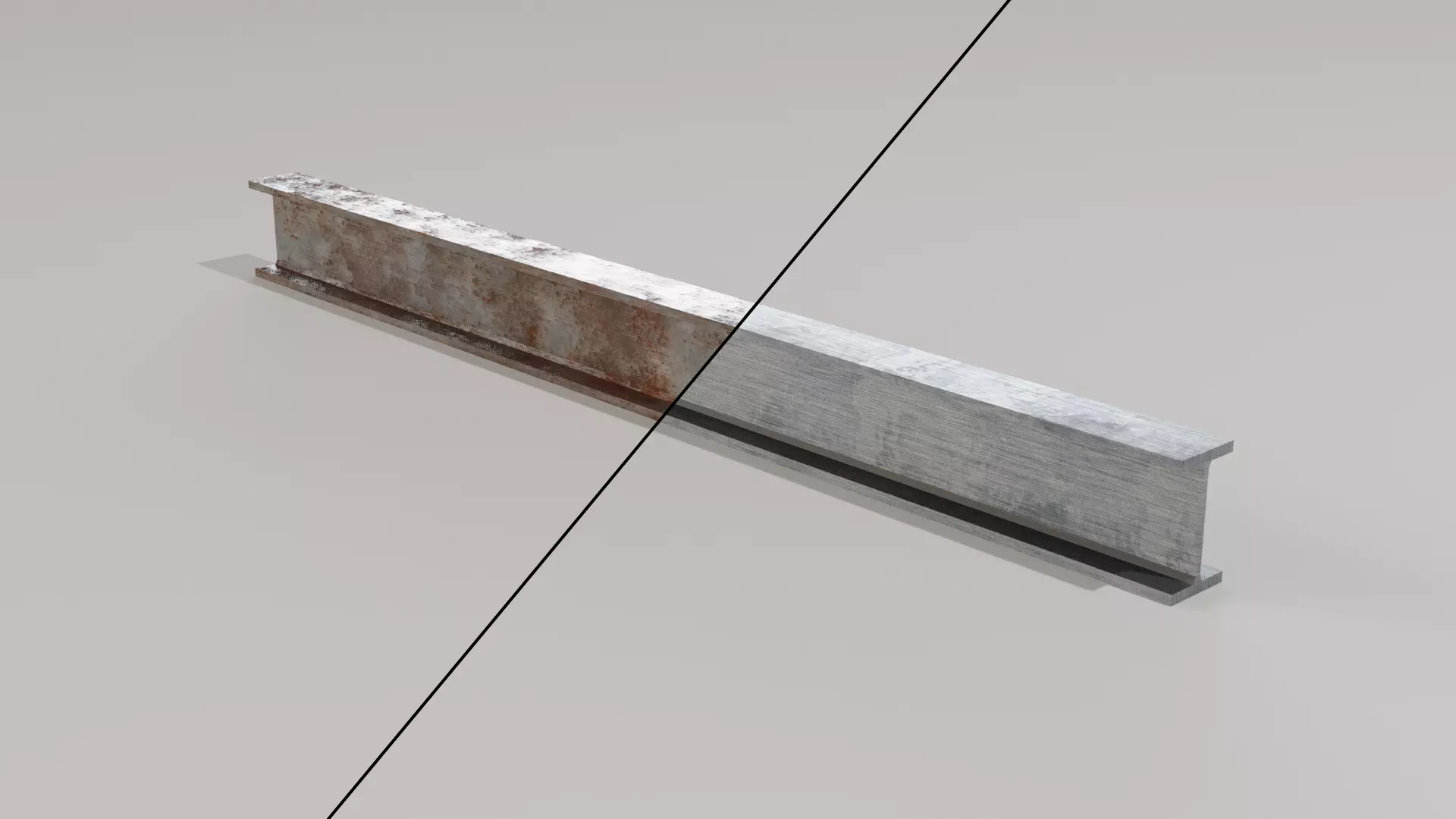 Metal Girder - Low-Poly PBR Low-poly 3D model_0