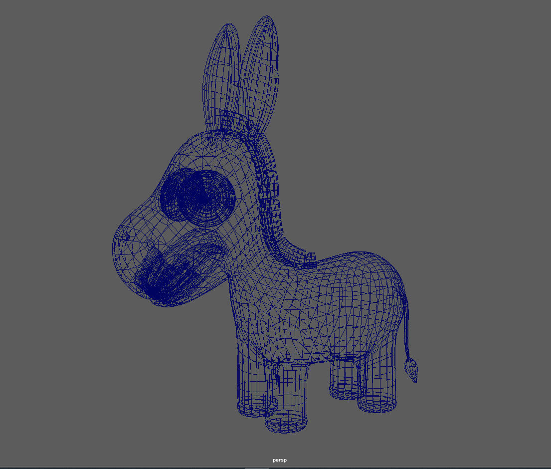 Donkey cartoon 3D model_17