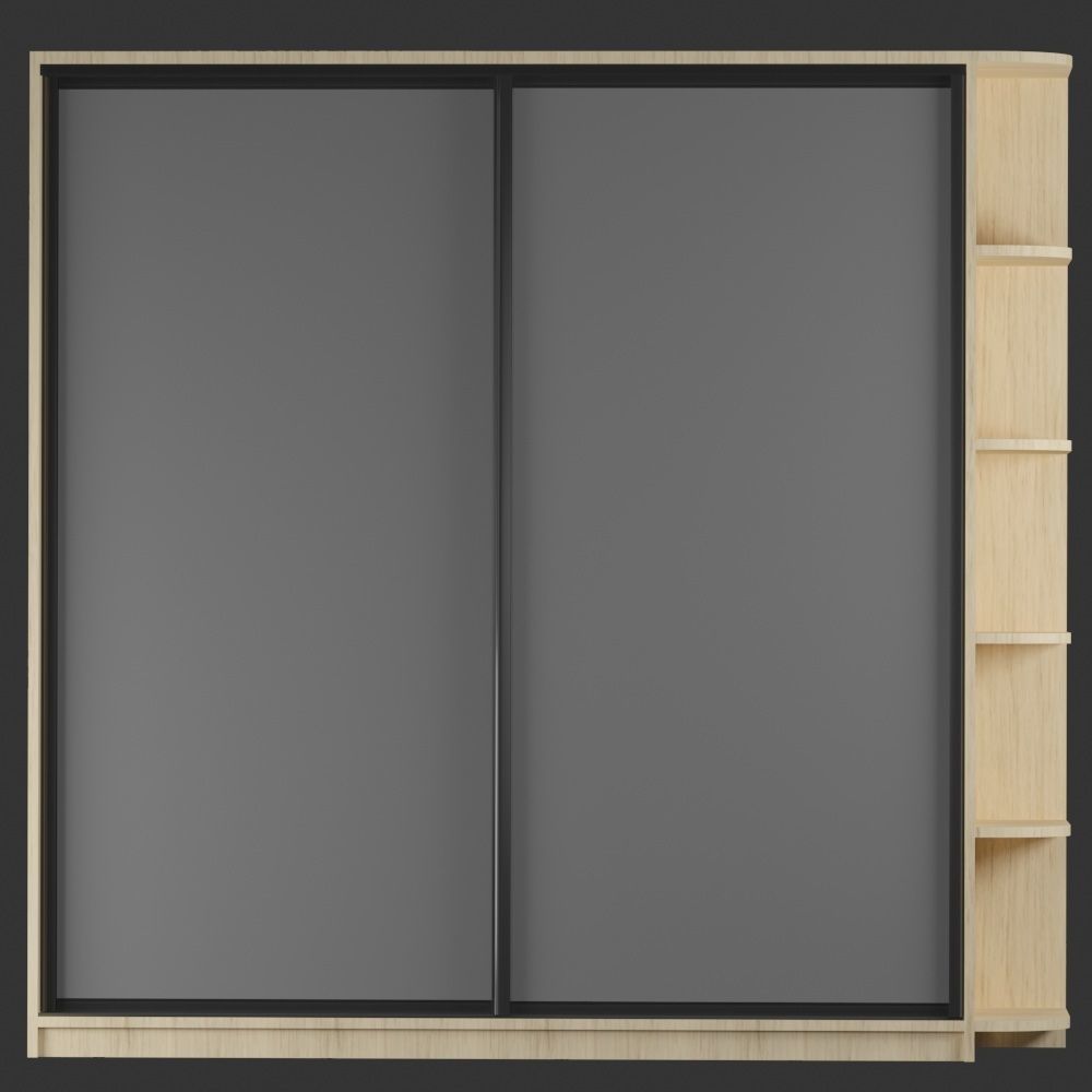 Closet Low-poly 3D model_4