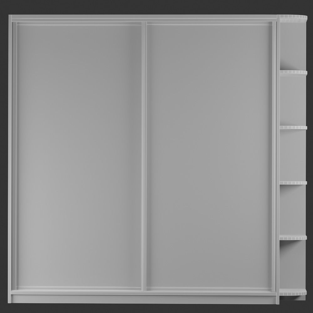 Closet Low-poly 3D model_5