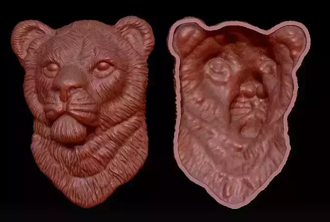 Lion Head Pendant 3D print model