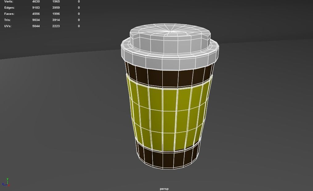Paper Coffee  Cup Free 3D model_3