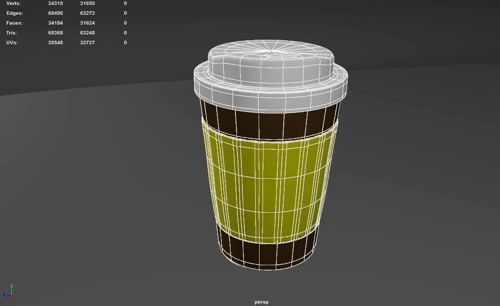 Paper Coffee  Cup Free 3D model_4