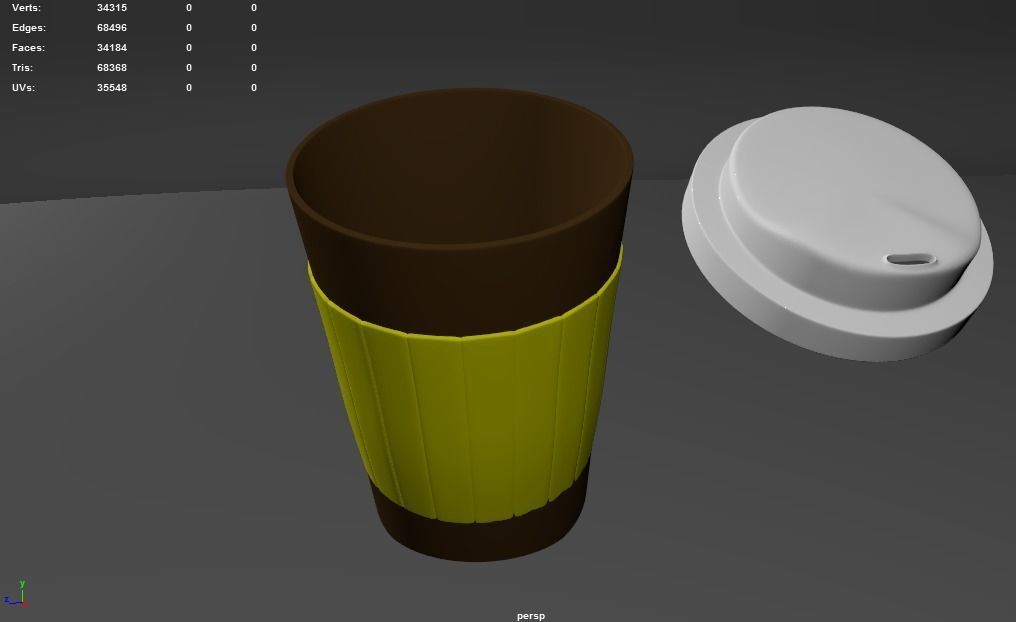 Paper Coffee  Cup Free 3D model_9