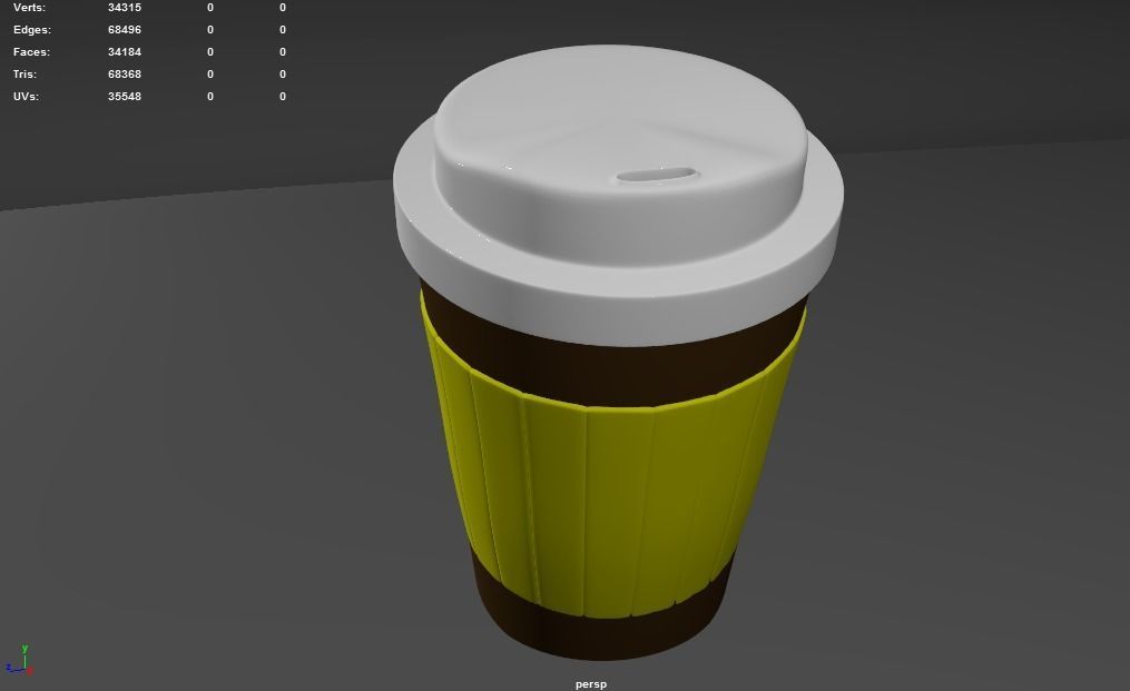 Paper Coffee  Cup Free 3D model_8