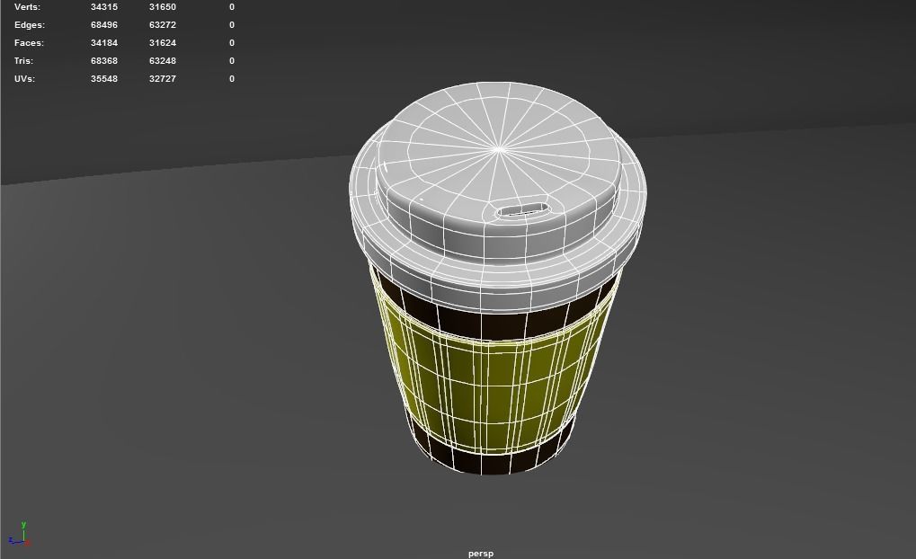 Paper Coffee  Cup Free 3D model_6