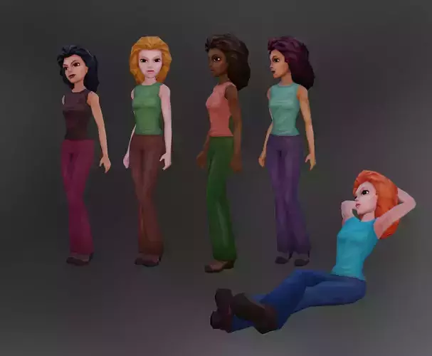 Azzurra new mesh with 5 different shaders