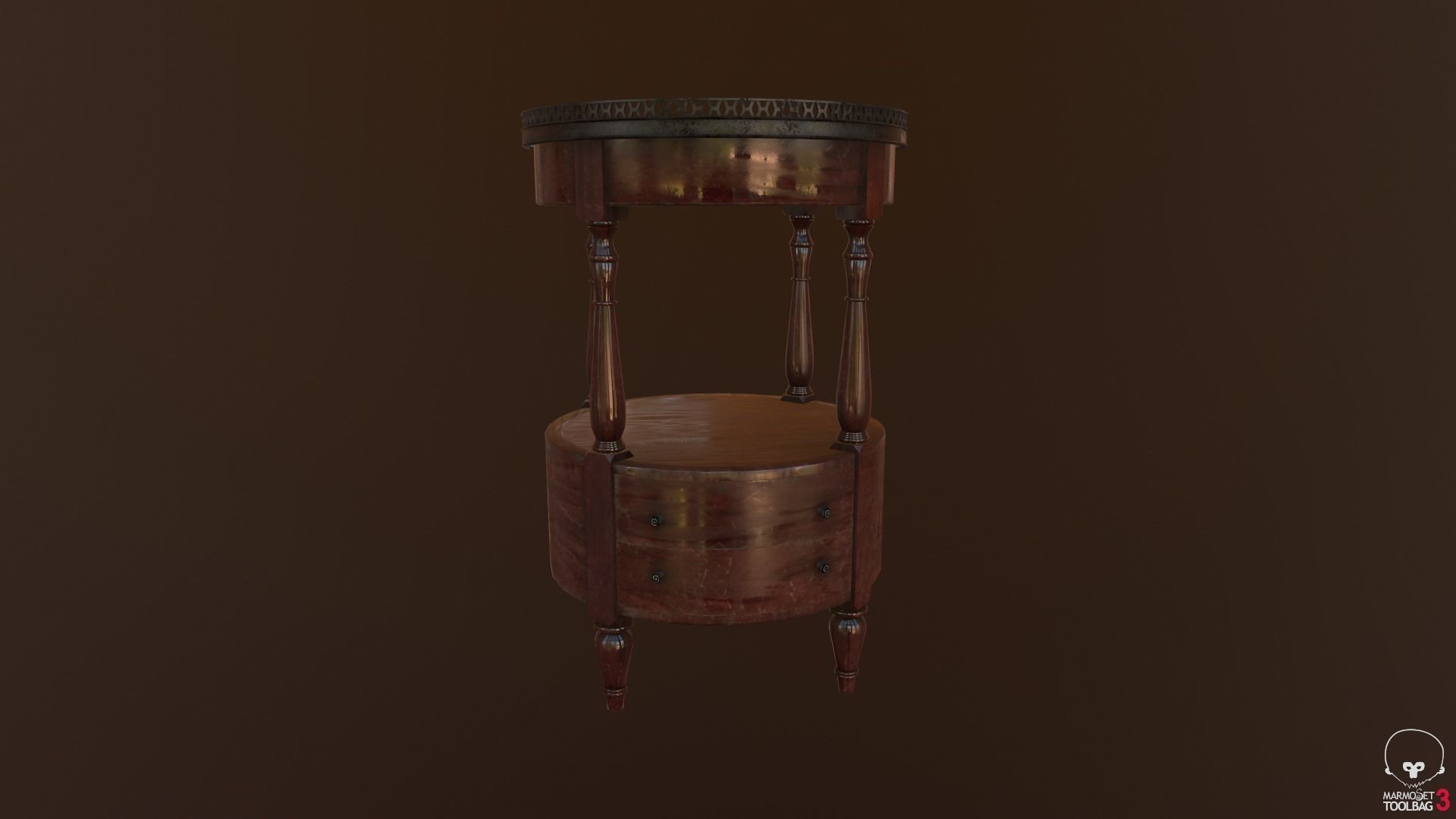 Victorian Stand Low-poly 3D model_2