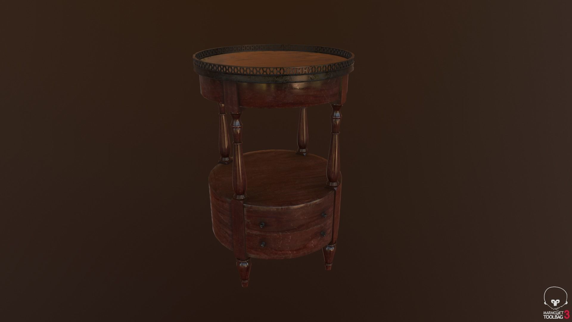 Victorian Stand Low-poly 3D model_3