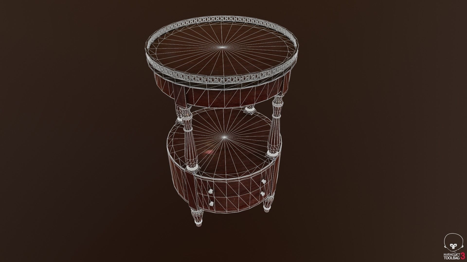 Victorian Stand Low-poly 3D model_5