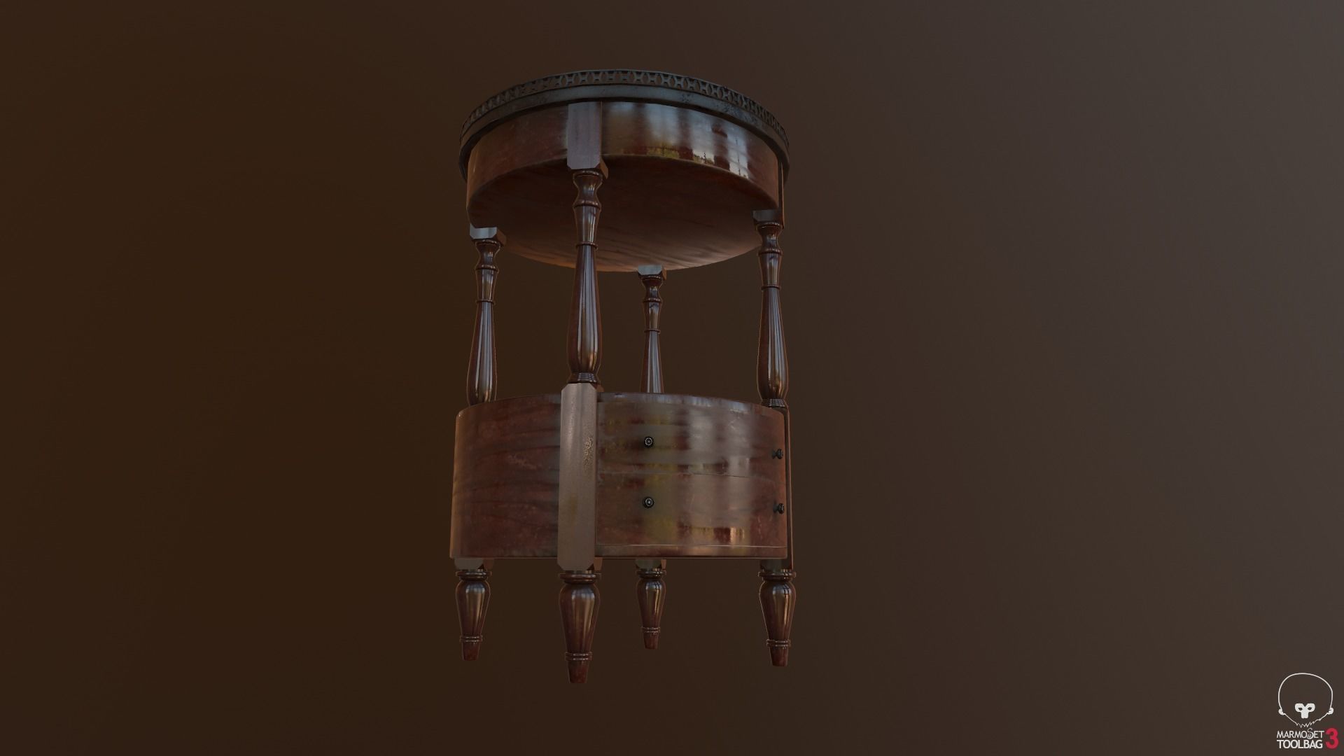 Victorian Stand Low-poly 3D model_4