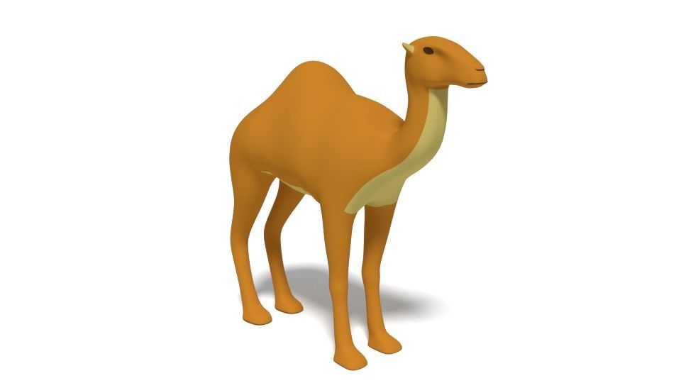 Cartoon Camel 3D model_3