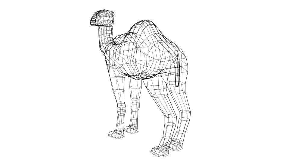 Cartoon Camel 3D model_16