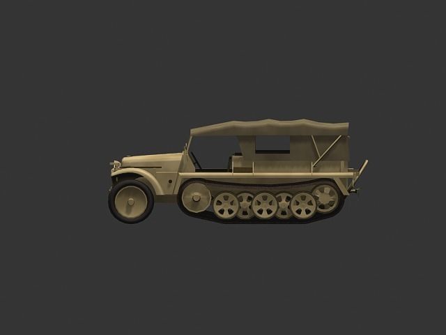 SdKfz 10 Low-poly 3D model_3