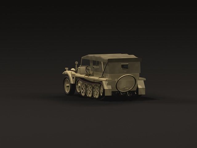 SdKfz 10 Low-poly 3D model_5