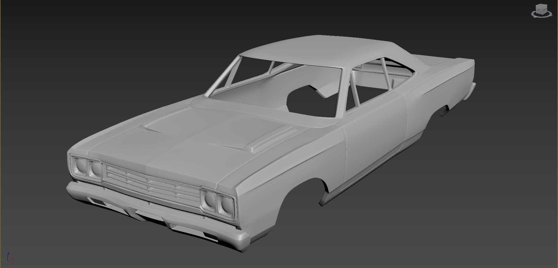 Plymouth Road Runner 1969 3D print model_3