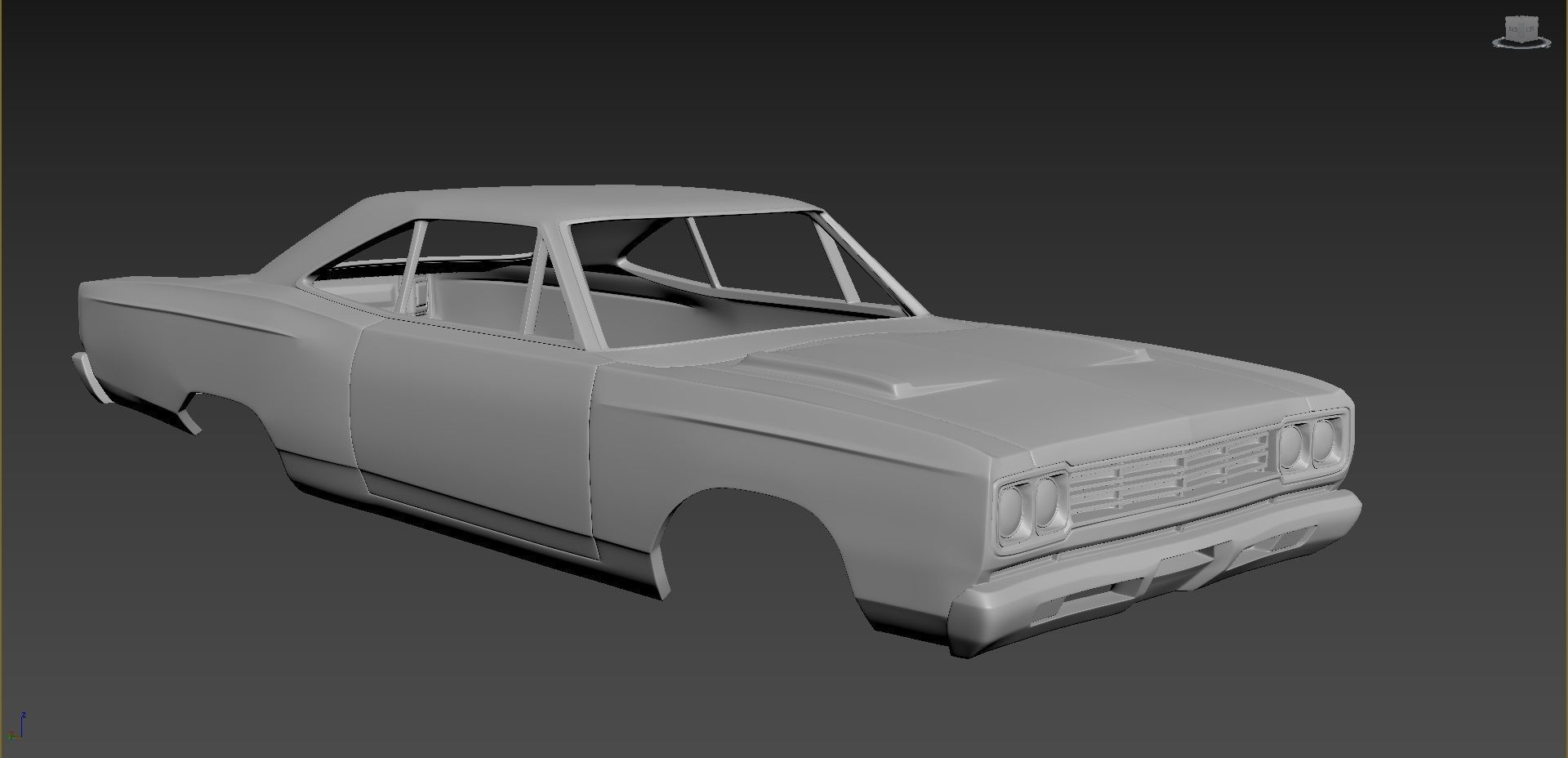 Plymouth Road Runner 1969 3D print model_8