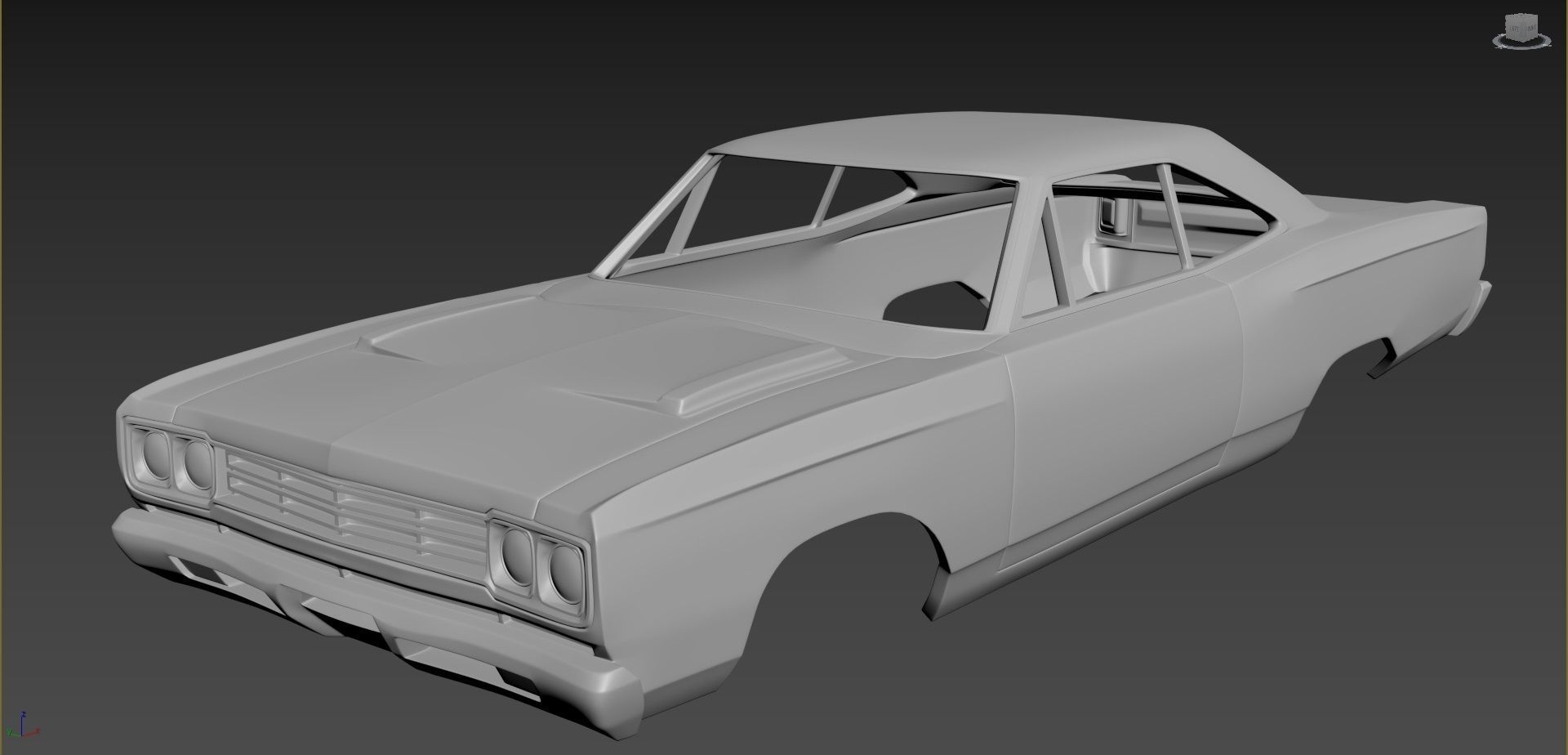 Plymouth Road Runner 1969 3D print model_1