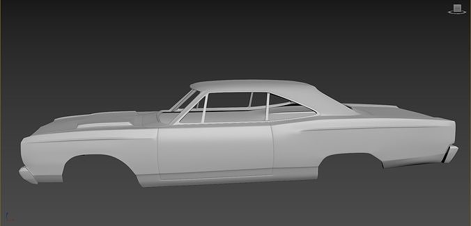 Plymouth Road Runner 1969 3D print model 5